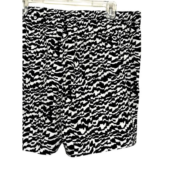 Open Edit Volley Swim Trunks Elastic Waistband Built-In Mesh Black/White XL NWT - Picture 6 of 8